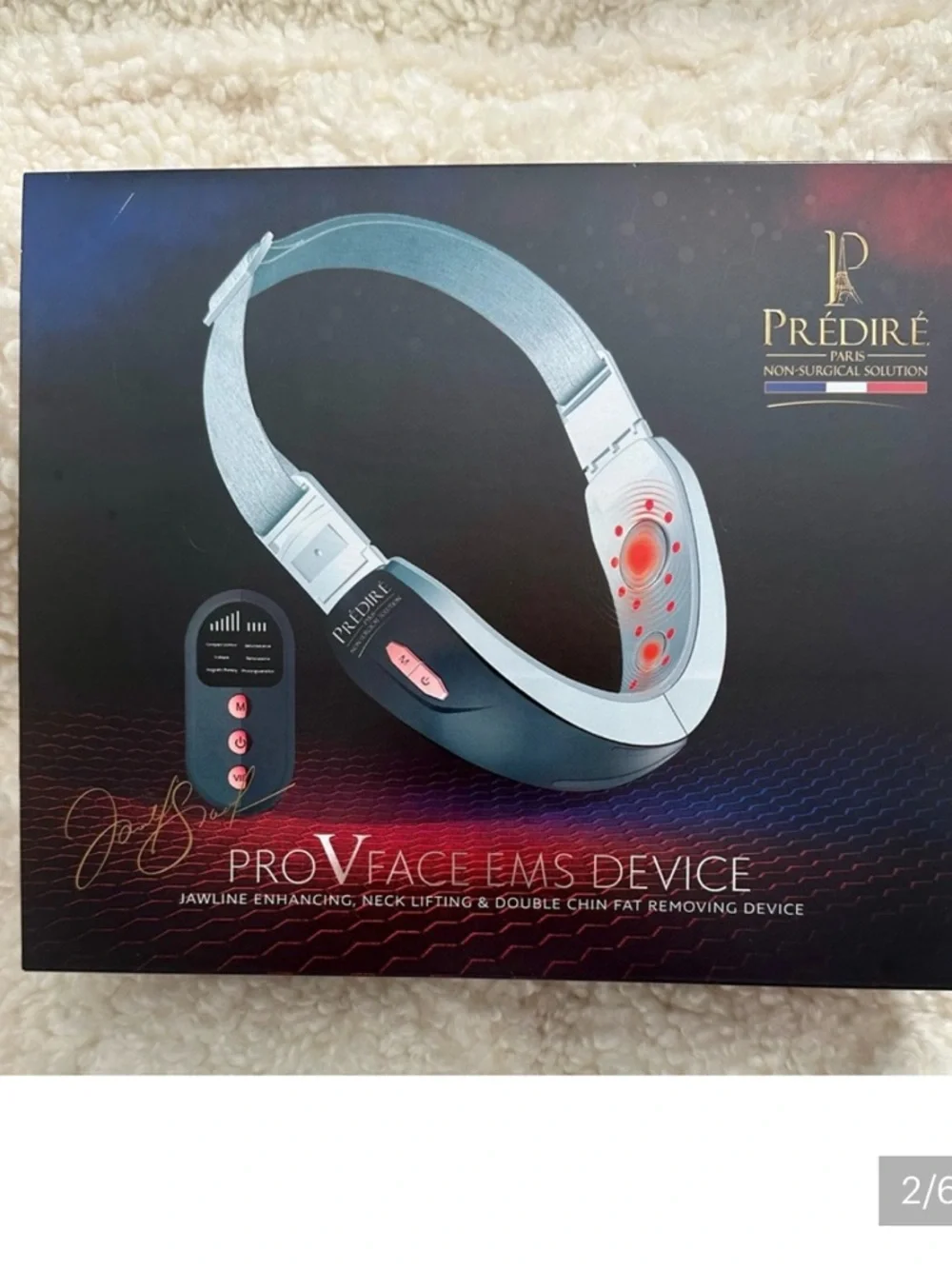 Predire Pro V Face Wearable Neck & Chin Lifting Device - Black